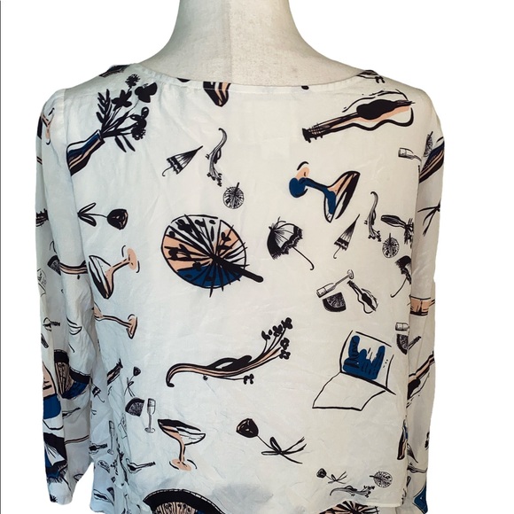 Anthropologie Maeve Silk On the Town Tiered Ruffle Top - 8 - Picture 7 of 12